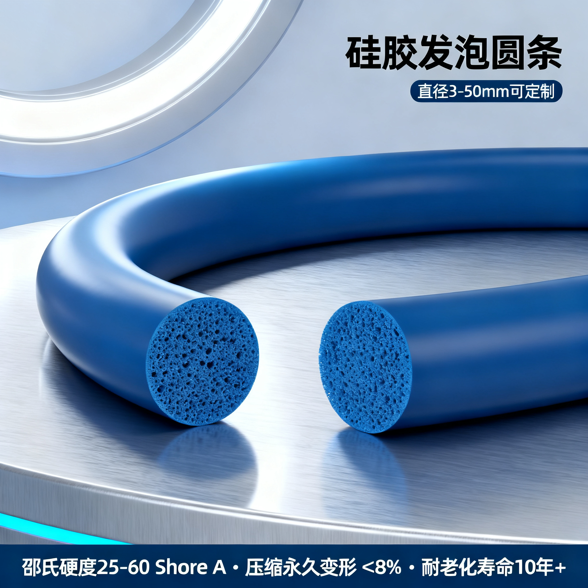 硅膠發(fā)泡圓條